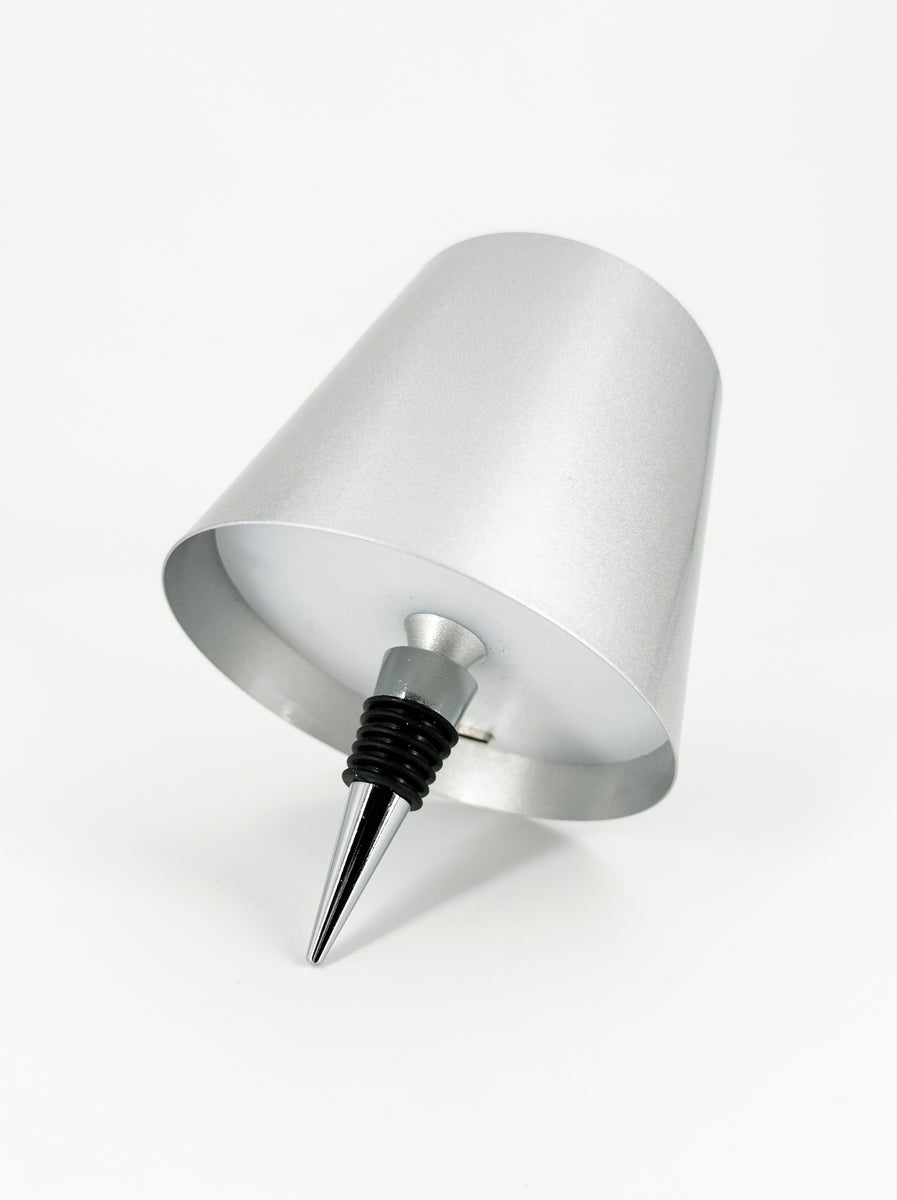 LED 2-in-1 lamp: tafellamp en flessenlamp in één, zilver, draadloos, dimbaar, oplaadbaar via USB, voor bevestiging aan flessen of als tafellamp voor thuis, restaurants, hotels, bars