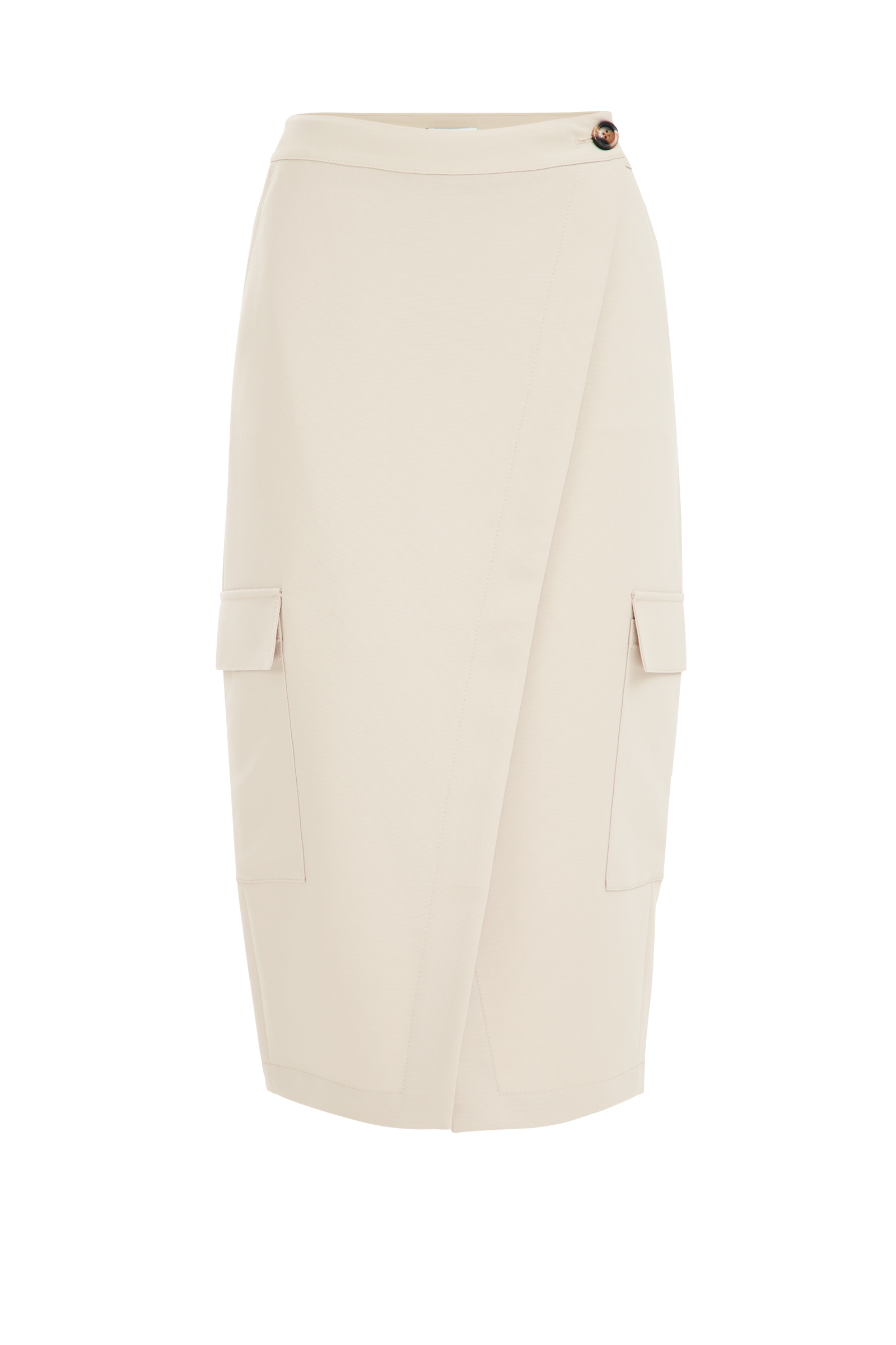 rok met cargozakken WE Fashion Beige
