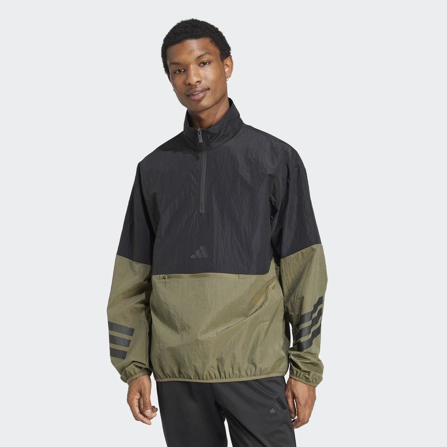 Adidas Sweat-shirt toile demi-zip 3 bandes Future Icons