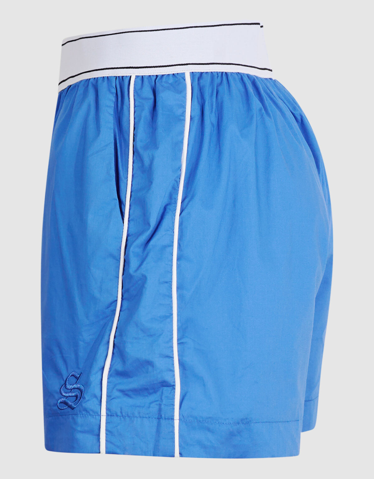 Poplin Short Blauw
