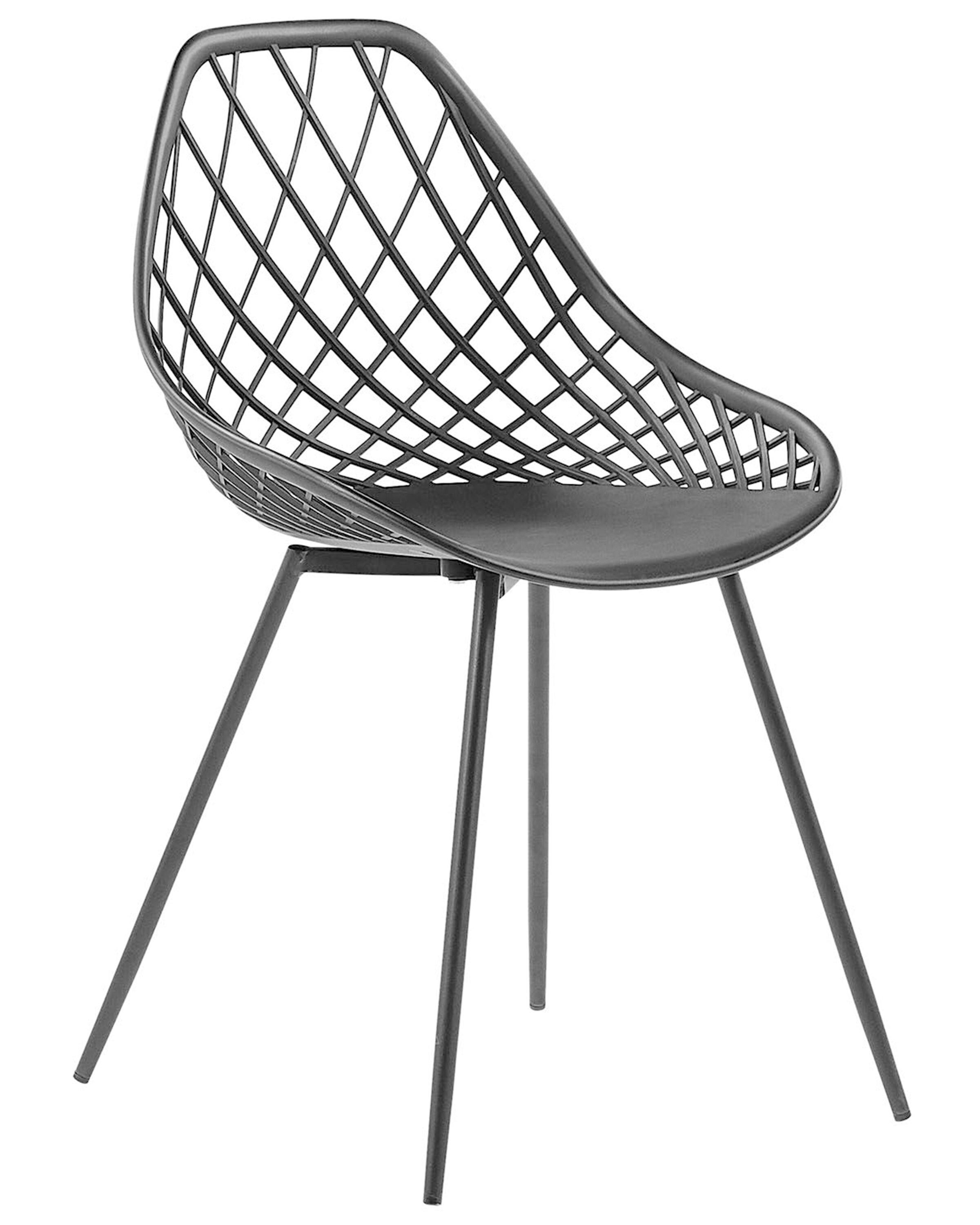 Set van 2 eetkamerstoelen CANTON Zwart