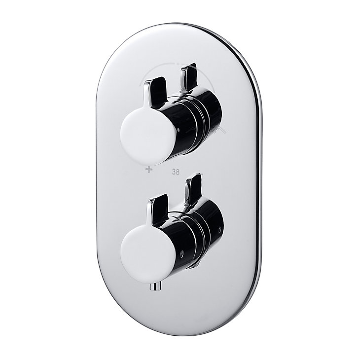 Kit de douche thermostatique à encastrer chrome GoodHome Cavally