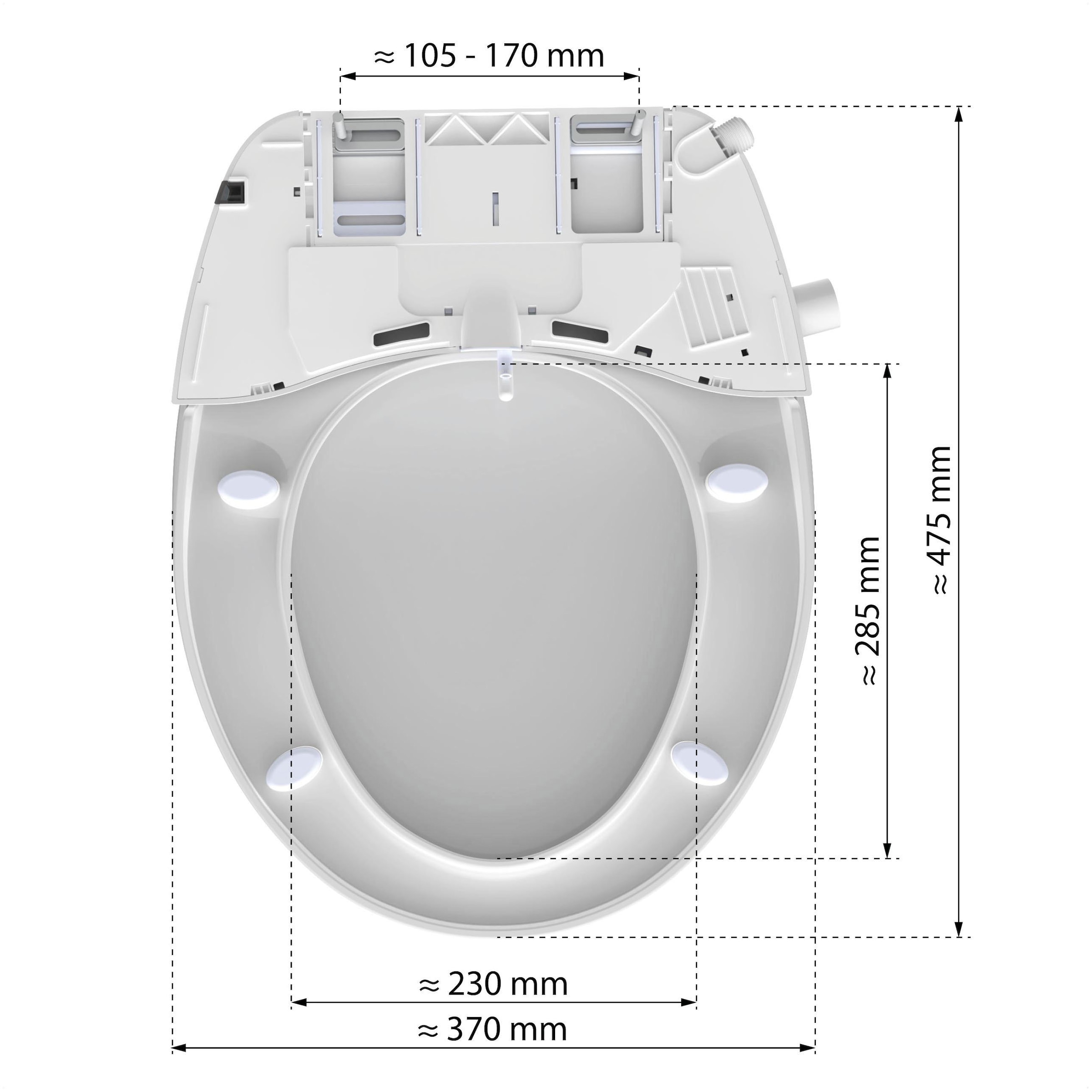 Eisl Dusch-WC-Sitz »Bidet Einsatz« Absenkautomatik, Schnellverschluss