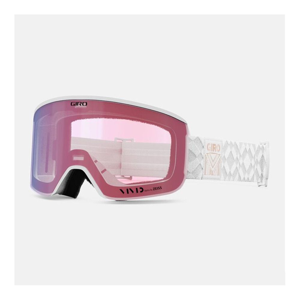 Giro ELLA - Masque ski + écran supplémentaire vivid infrared Femme white limitless/vivid rose gold