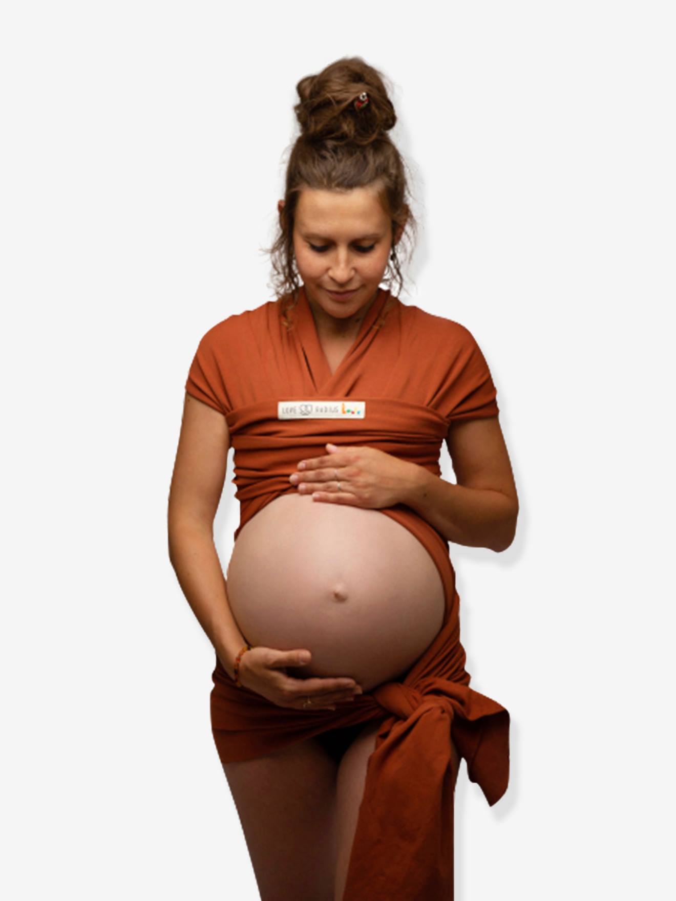 Canguru para bebê Basic Bio LOVE RADIUS, tamanho médio, laranja, liso