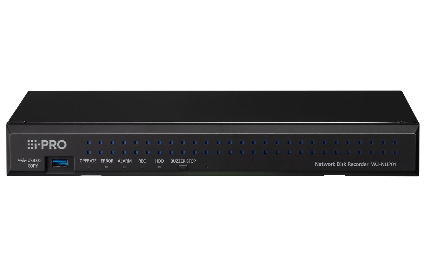 Netzwerkrekorder WJ-NU201KG 8 Kanal ohne HDD<br>Neue NVRs mit höherer Sicherheitsstufe und einfacher Installation mit integriertem PoE+ Switch