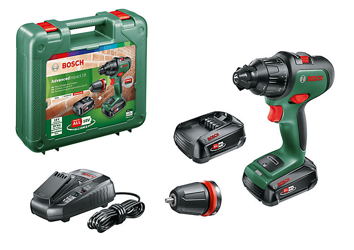 Perceuse à percussion sans-fil Bosch AdvancedImpact 18 2 batteries 2,5Ah