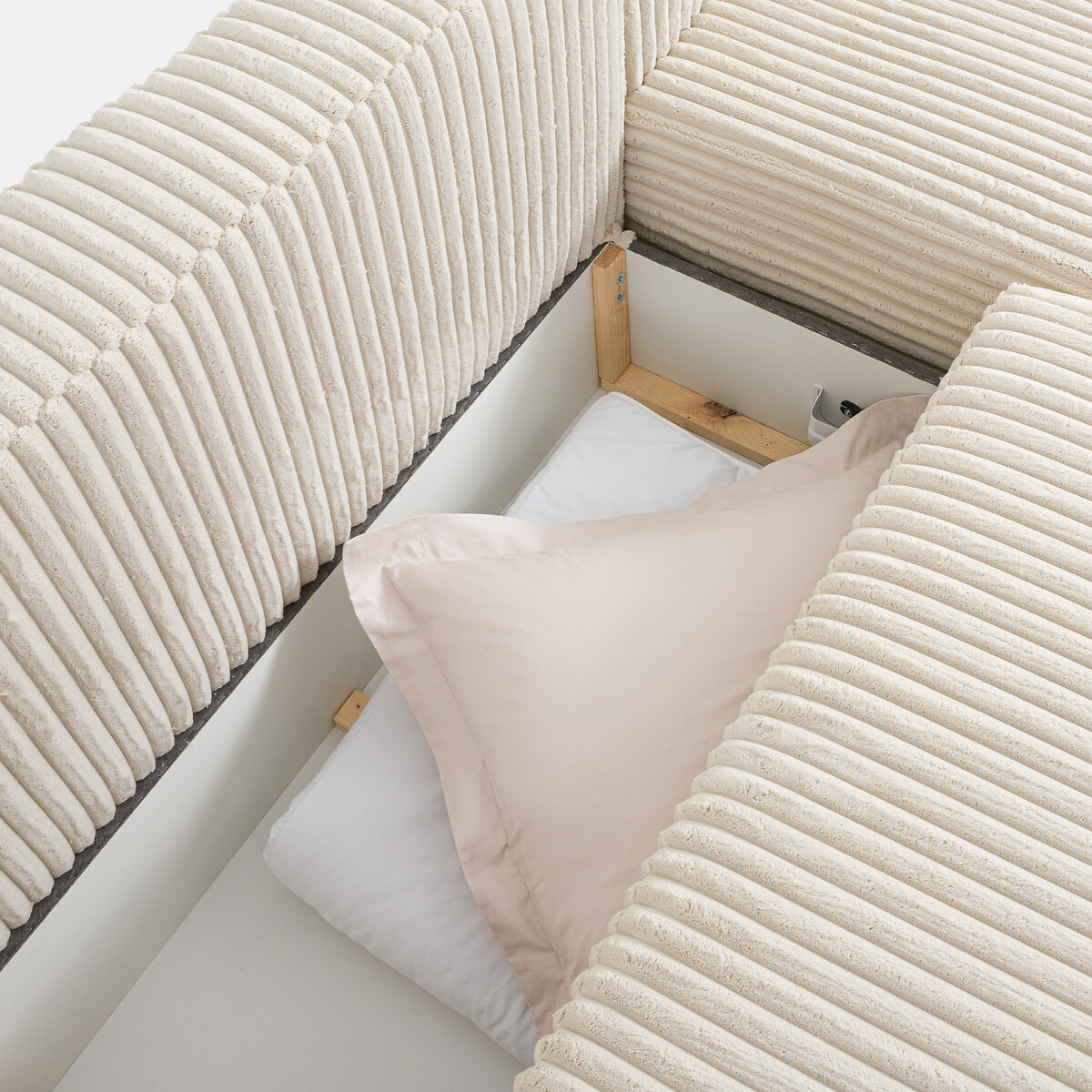 LA REDOUTE INTERIEURS<br>Sofá de canto em bombazina MAONA XL