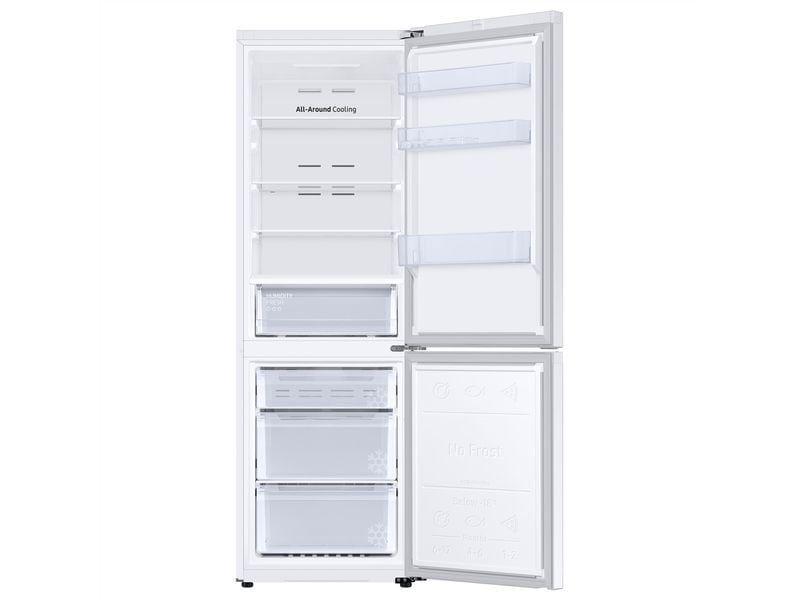 Samsung Kühl-Gefrierkombination RB34C600DWW/WS Rechts Freistehendes Kombigerät mit Kühlschrank oben und Gefrierschrank unten