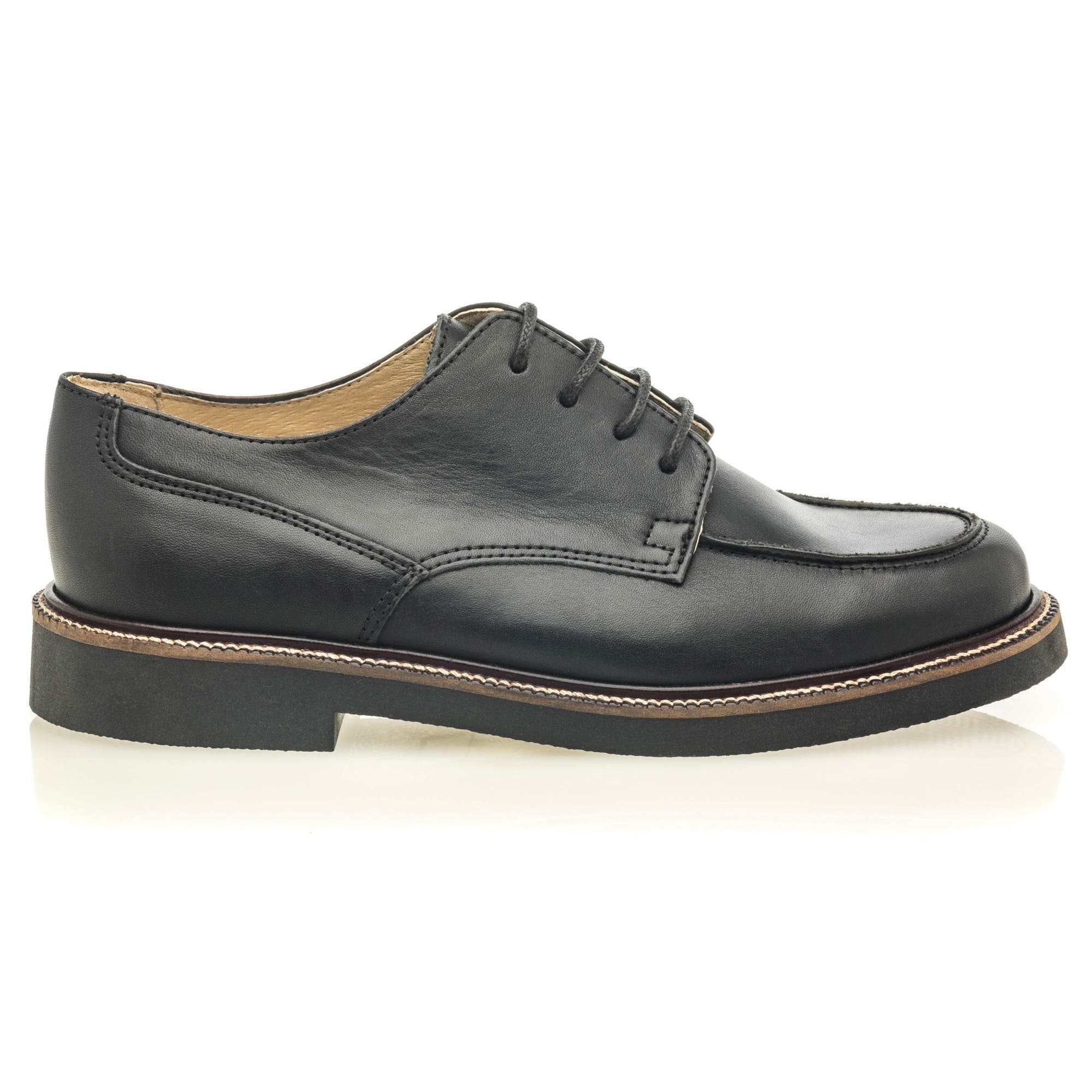 Derbies Femme en cuir noir