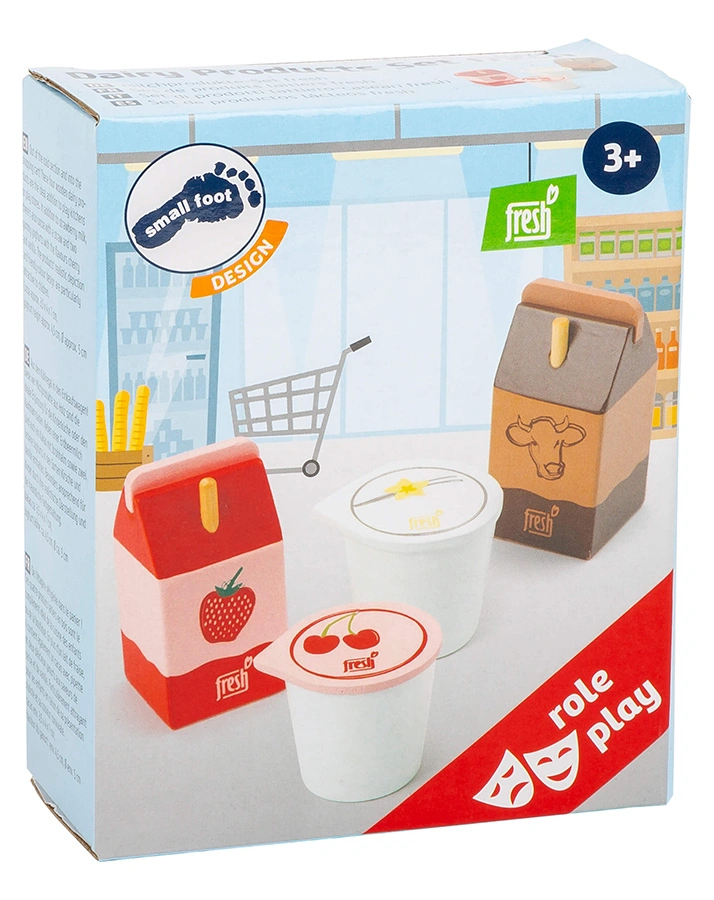 Spiel-Lebensmittel MILCHPRODUKTE FRESH 4-teilig aus Holz