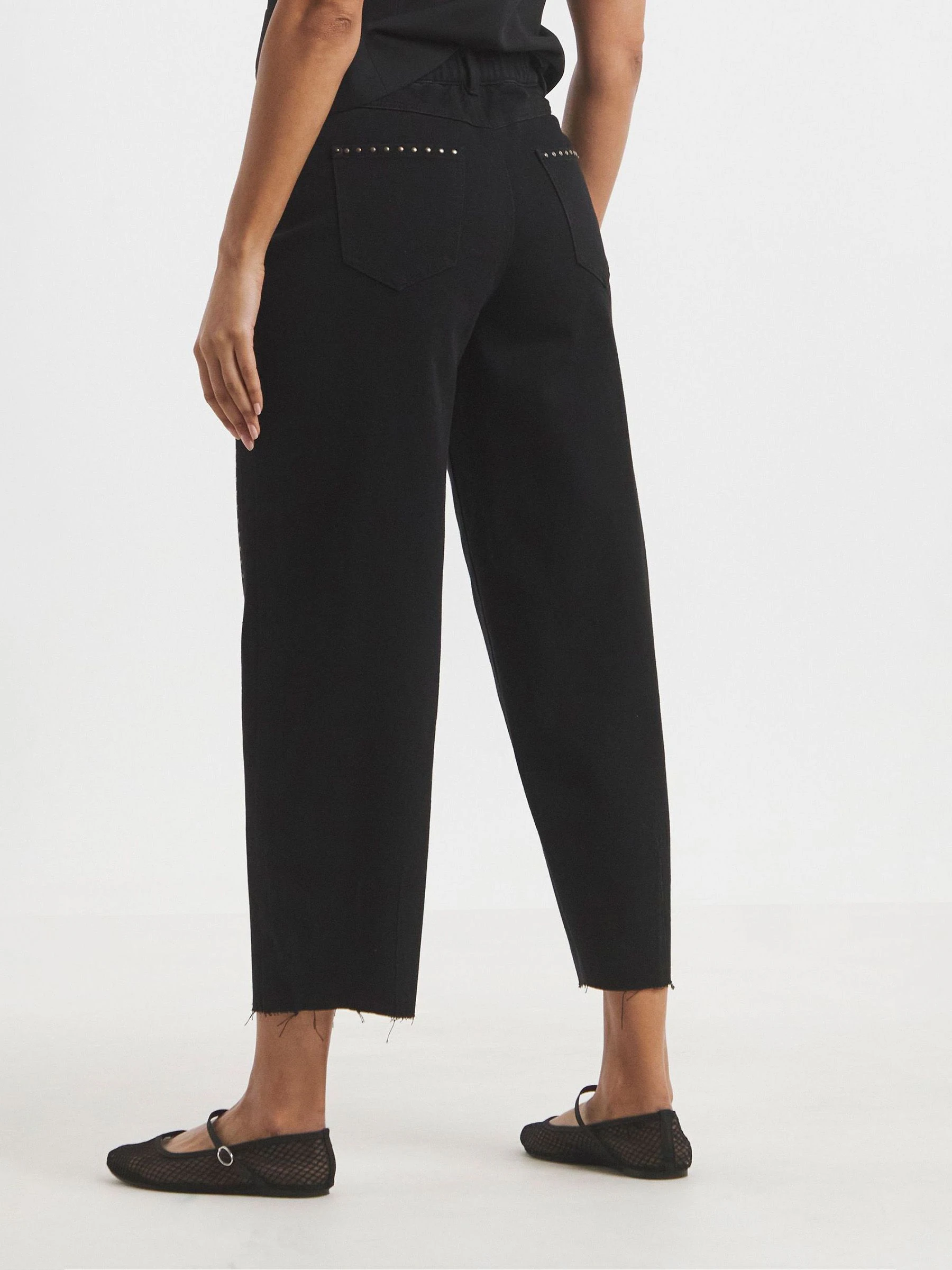 Simply Be Studded Barrel 100% Cotton Jeans