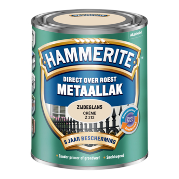 Hammerite Direct over Roest metaallak zijdeglans crème 750 ml