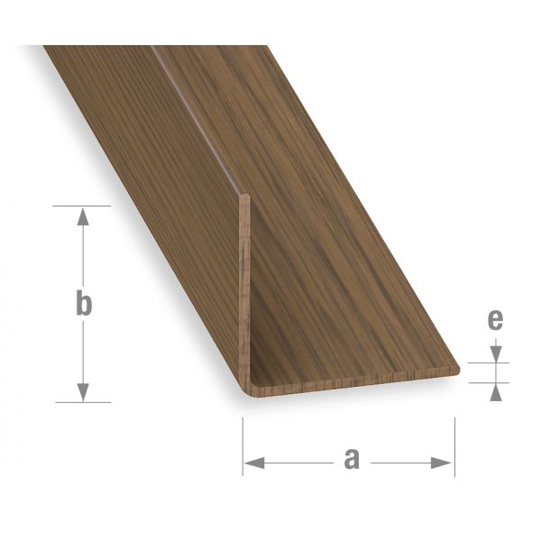 Cqfd Perfil Ângulo Pvc Nogueira 20x20mm-1m - 2421833