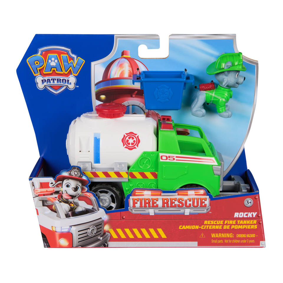 PAW Patrol Brandweerredding Rocky's brandweertanker met speelfiguur