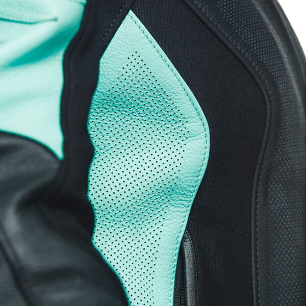 Dainese - Blouson femme Racing 4 Lady Perforé Noir / Turquoise