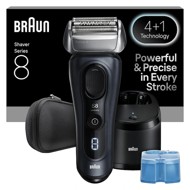 Braun Elektrorasierer »Series 8 8663cc« Smart Care Center integrierter Präzisionstrimmer SensoAdapt für jede Bartdichte, mit 5in1 SmartCare Center