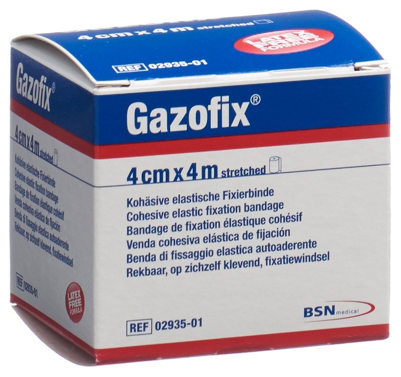 GAZOFIX kohäsive Fixierbinde 4cmx4m hautfarben latexfrei 1 Stk