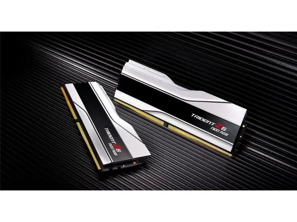 G.Skill Trident Z5 Neo RGB - DDR5 - sæt - 48 GB: 2 x 24 GB - DIMM 288-PIN - 6400 MHz / PC5-51200 - CL32 - 1.35 V - ikke bufferet - on-die ECC - hvid