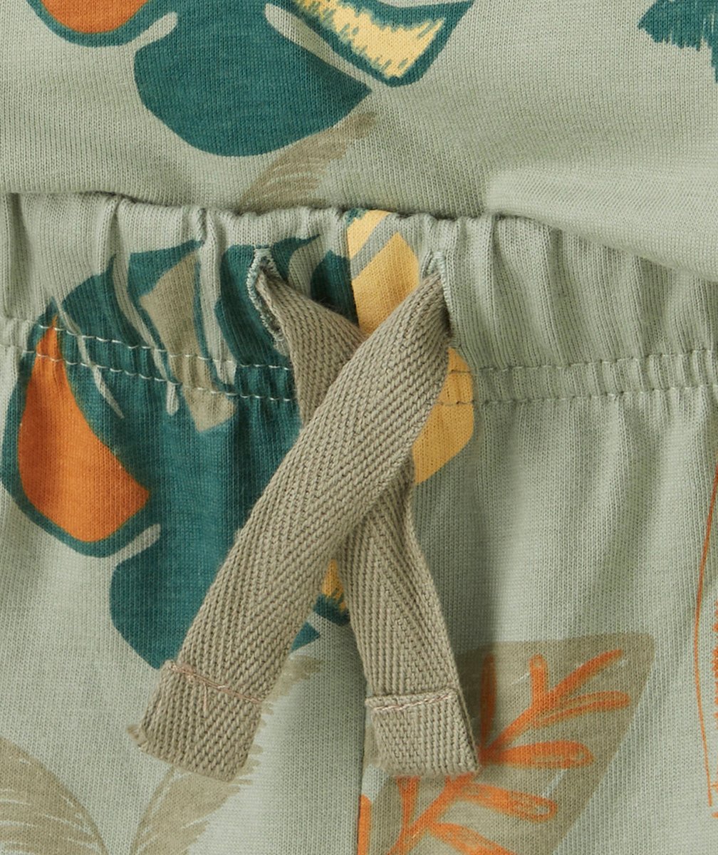 pyjama manches courtes garçon en coton bio thème feuilles