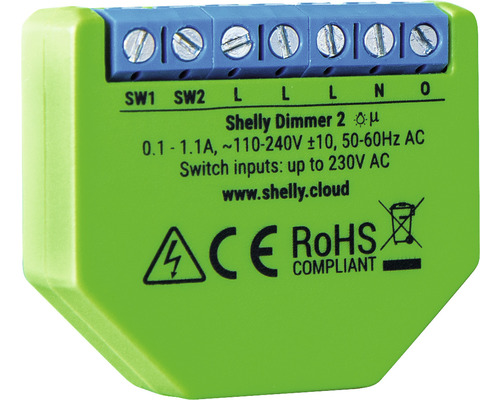 Shelly Dimmer2 Control Unit WiFi Smart Flush Mount - Compatibel met Smart Home van Hornbach