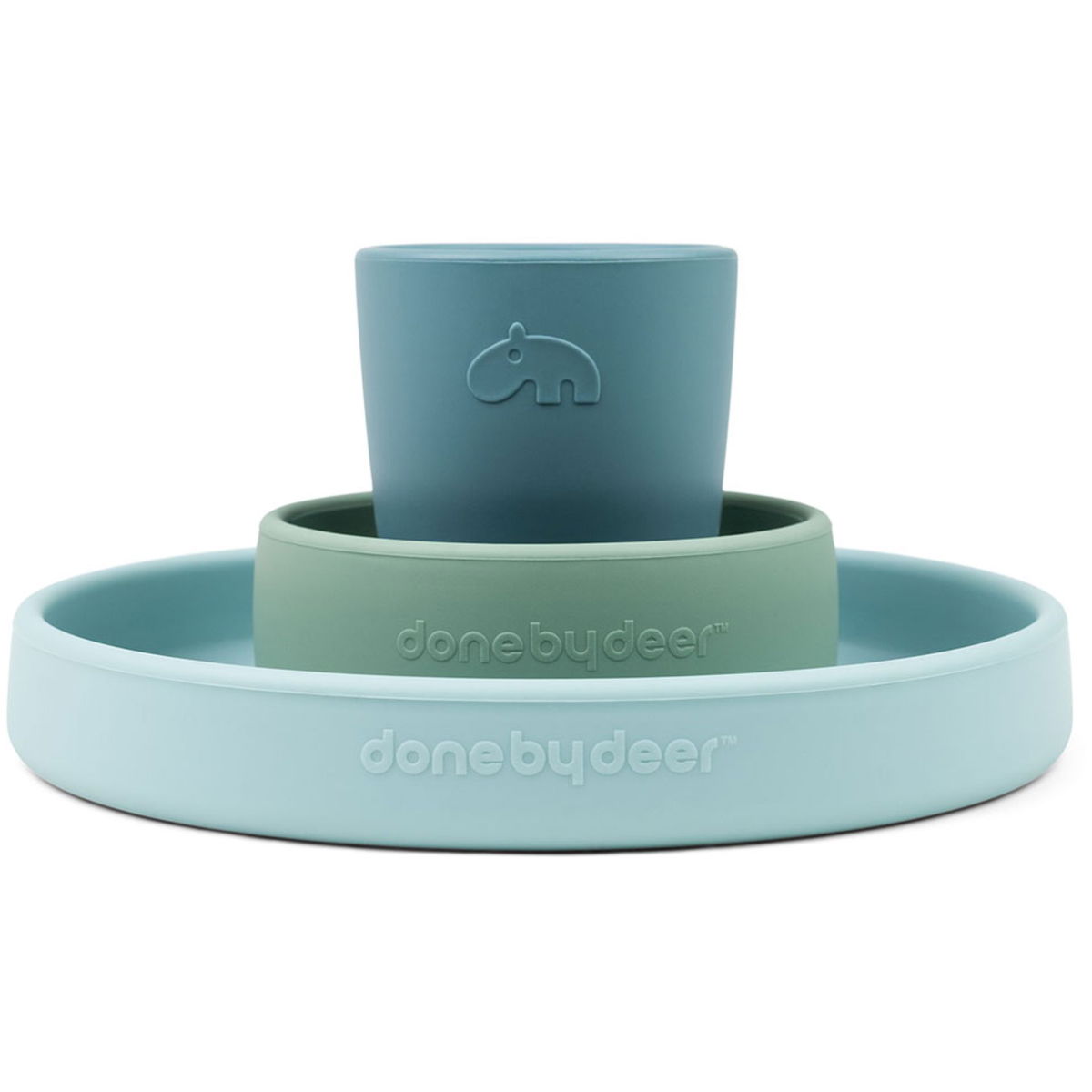 Done by DeerDone by Deer   Silikon Dinner Set happy clouds blue