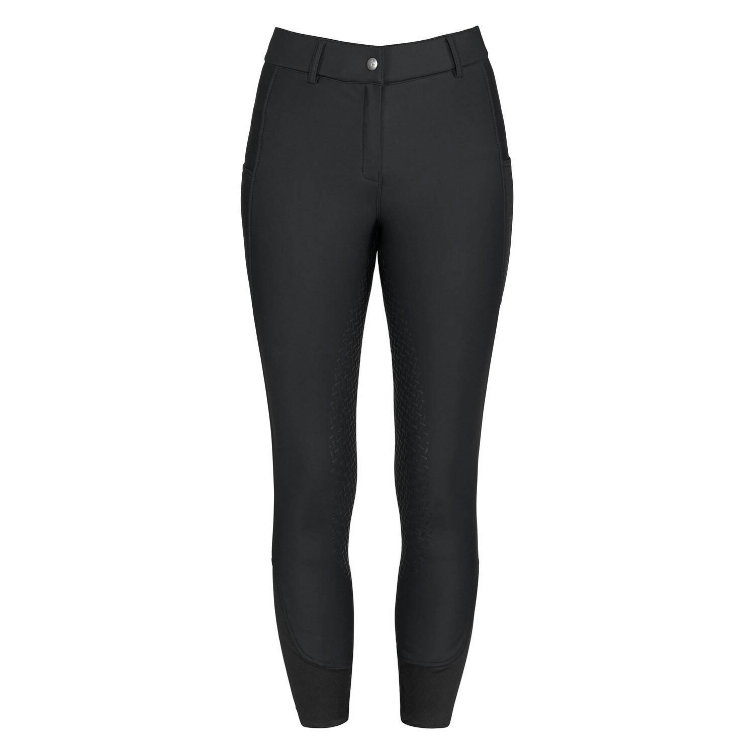 black forest Softshell Grip-Vollbesatz-Reithose  - black