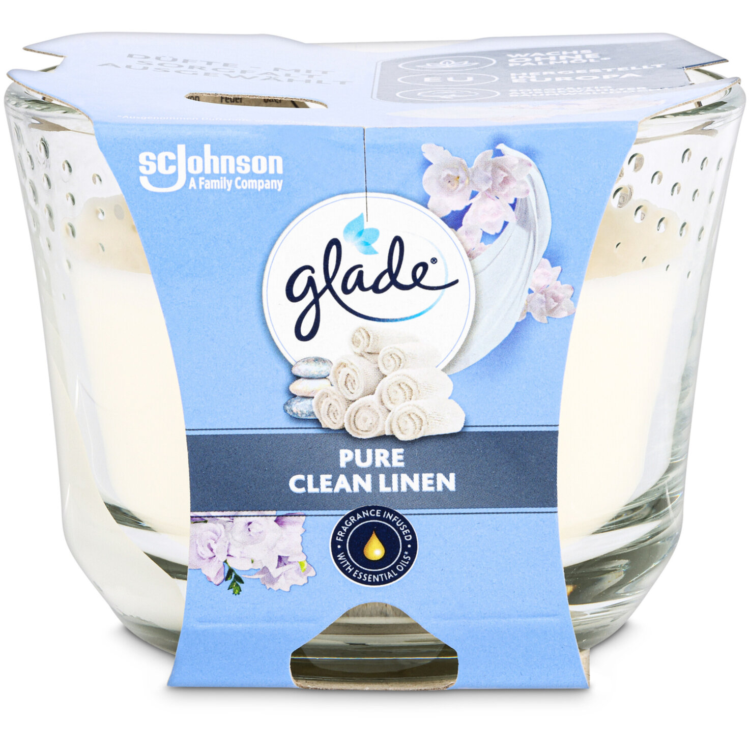 Glade Langanhaltende Duftkerze Clean Linen