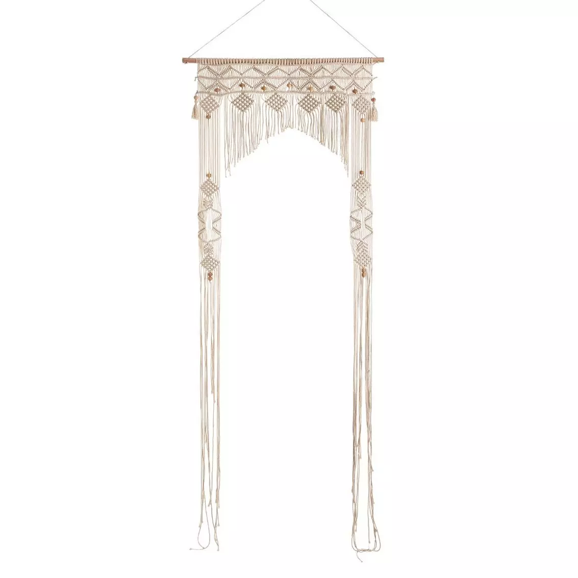 Rideau de fil macramé (90 x 200 cm) Arche Beige