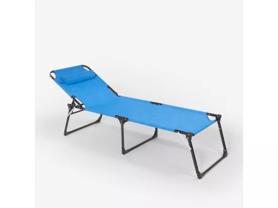 2 chaises longues pliantes en aluminium plage et jardin Gold Coast