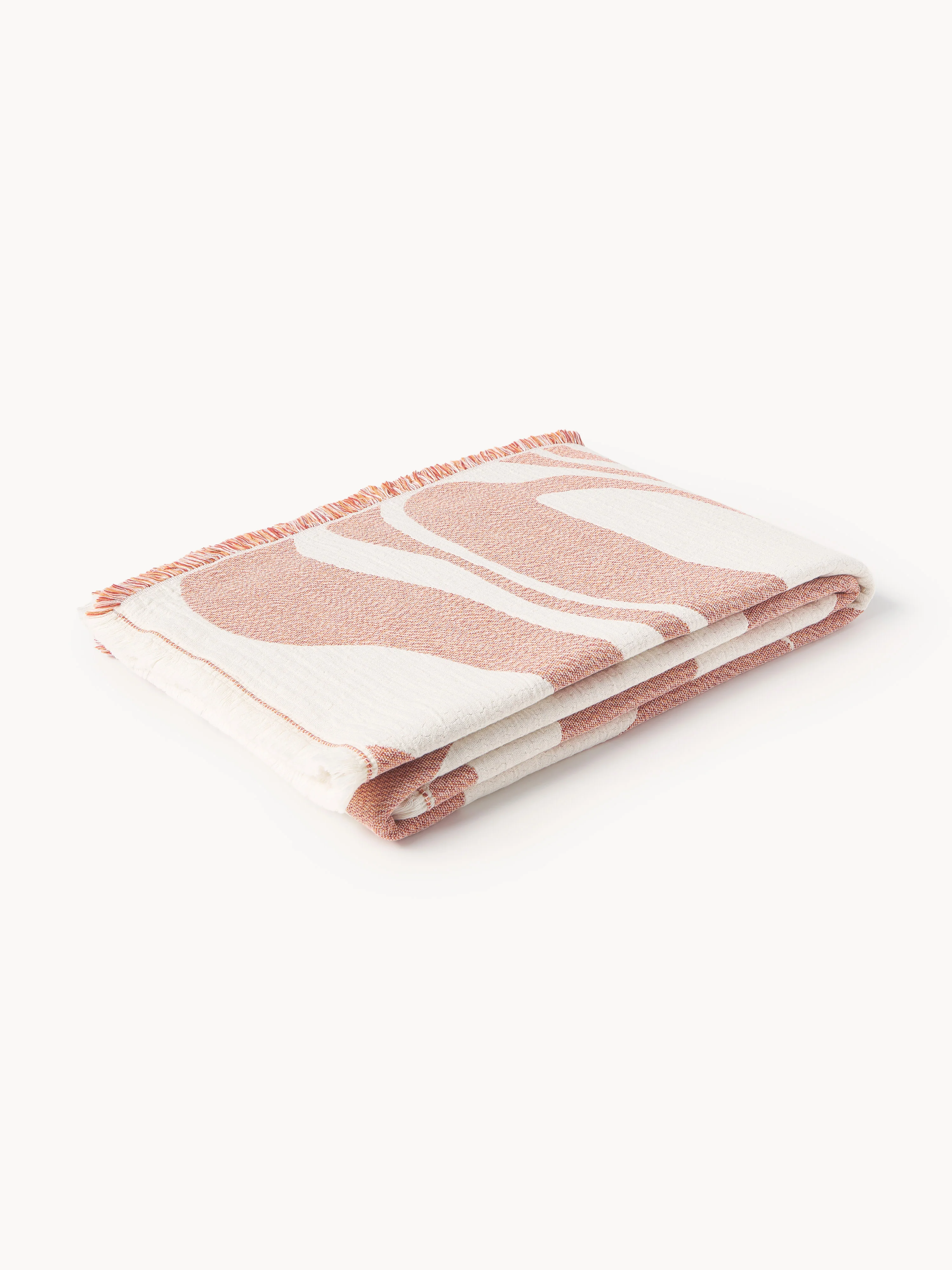 Jacquard plaid Rui met franjes