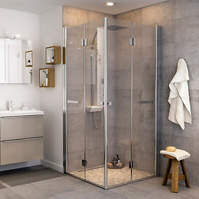 Paroi de douche pliante GoodHome Beloya transparente 80 cm