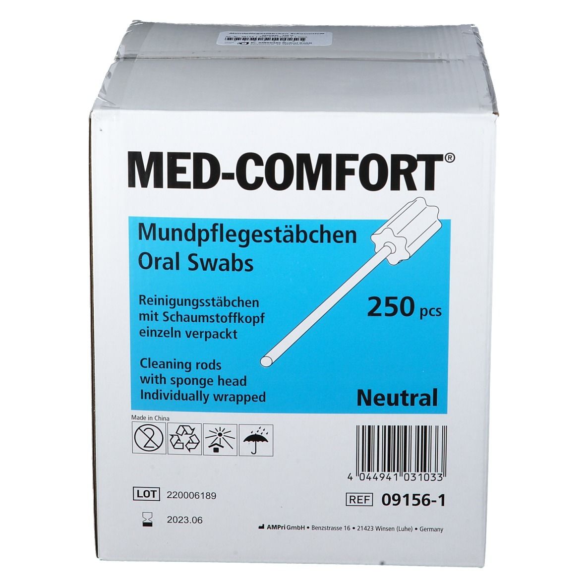 MED-COMFORT® Mundpflegestäbchen Schaumstoff neutral