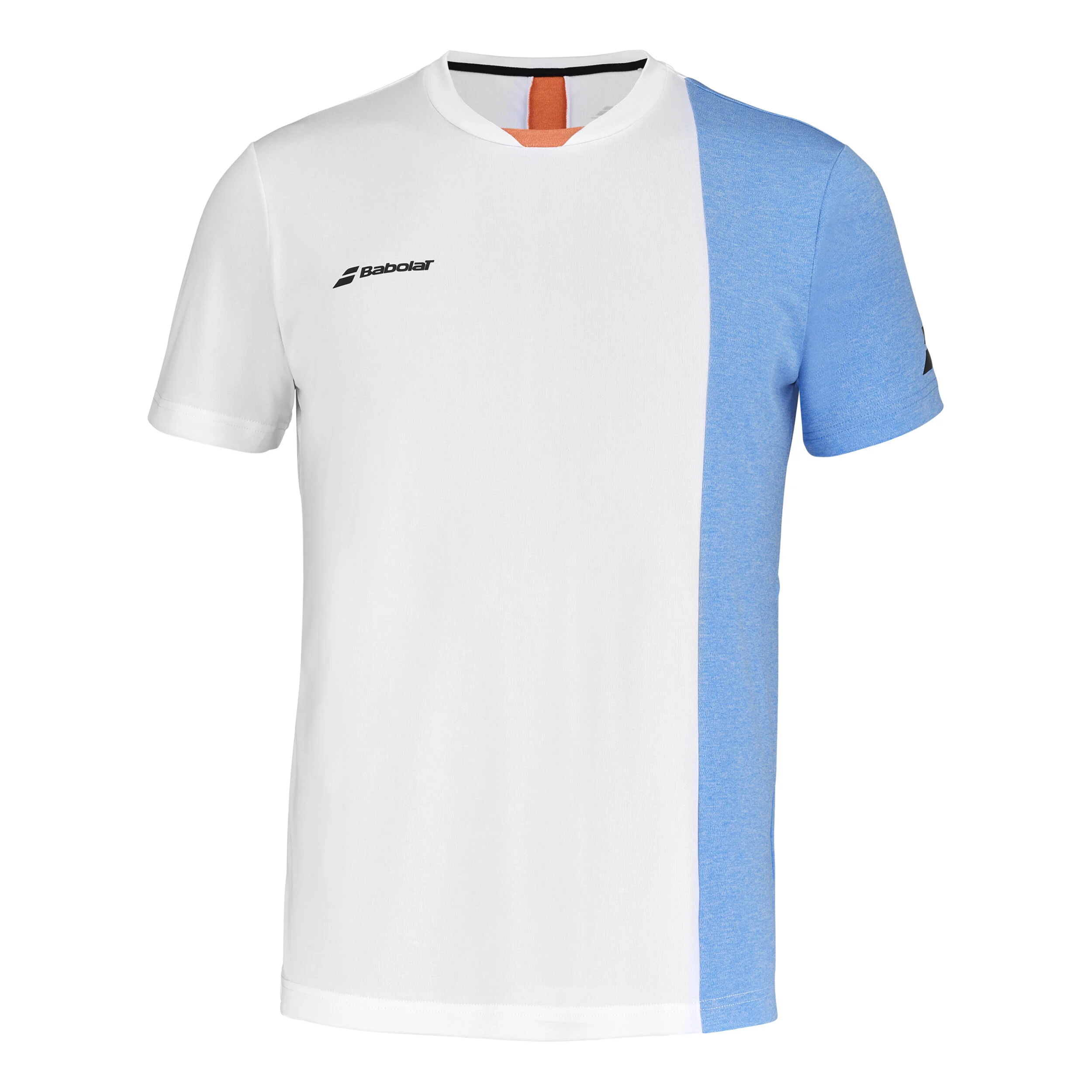 Babolat Play Crew Neck T-shirt Hommes - Blanc , Bleu Clair