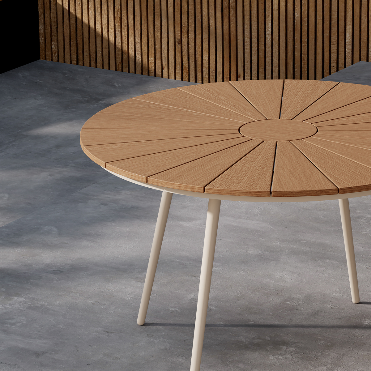 Ronde tuintafel Denzel Beige