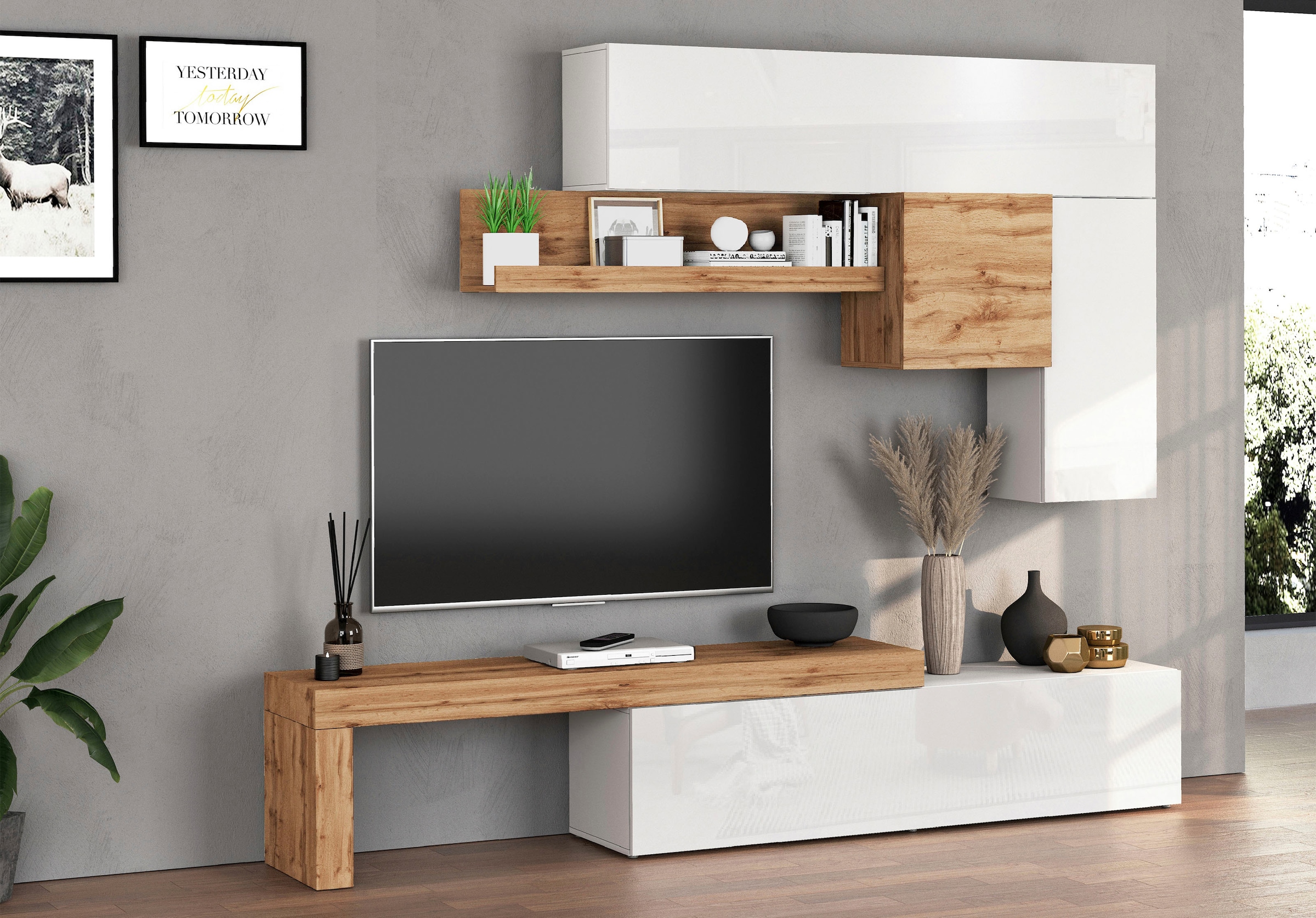 INOSIGN Wohnwand »Chronos Wohnwand, Medienwand, 5-er set« Set, 5 Stk. tlg.