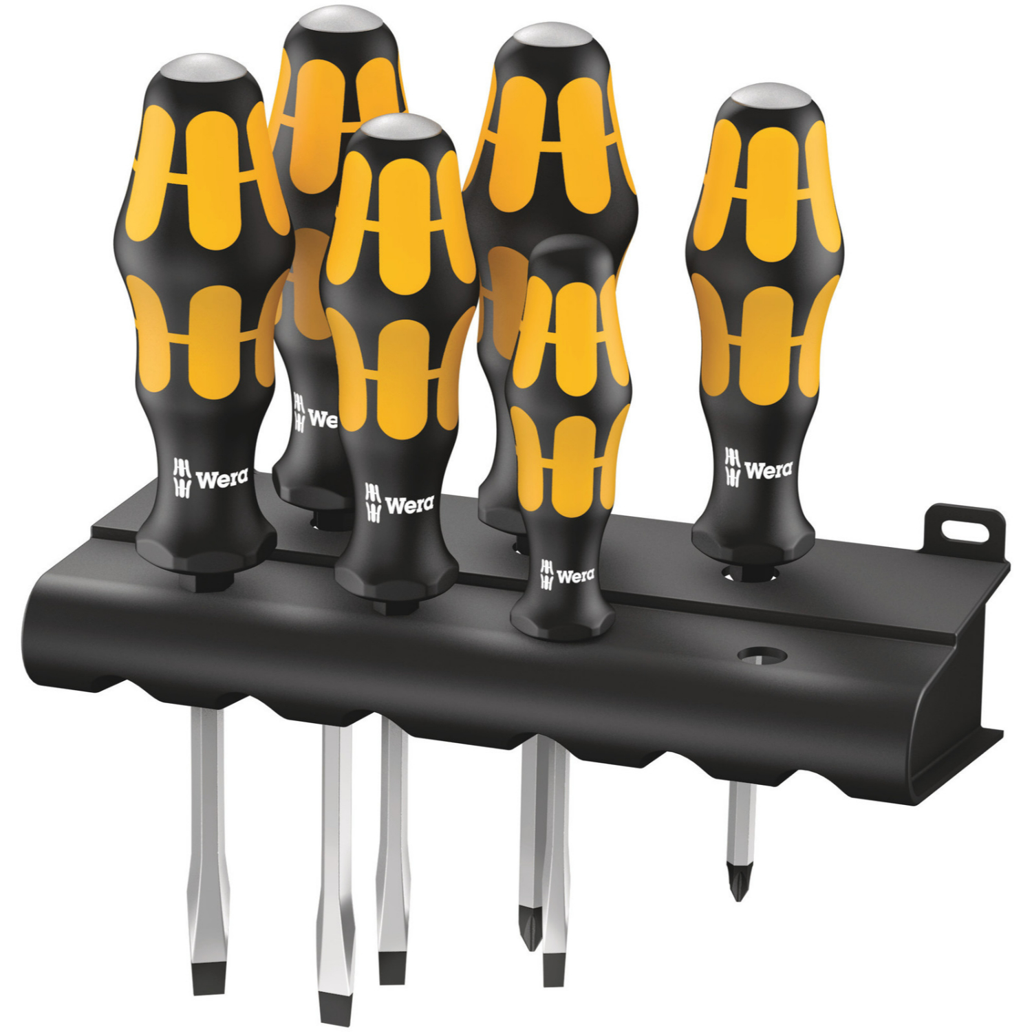 Wera 05018287001 6 delige Kraftform Plus Schroevendraaierset met slagkop - S/PZ