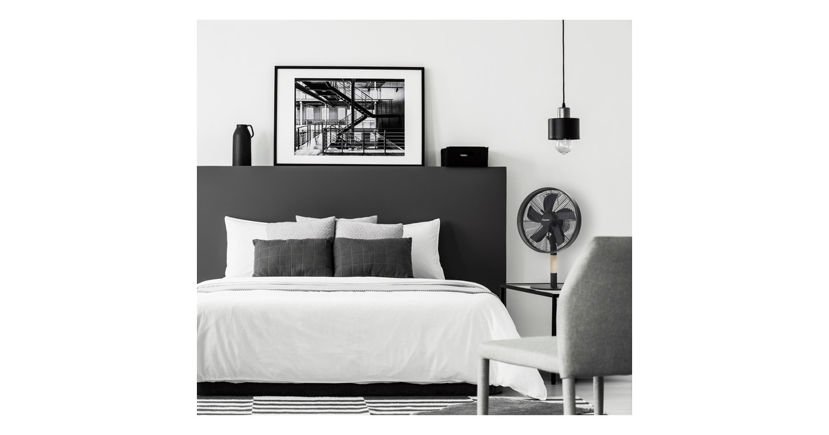 BestronDFT35WB Tafelventilator  (Zwart/houtkleur, Ø 35 cm)