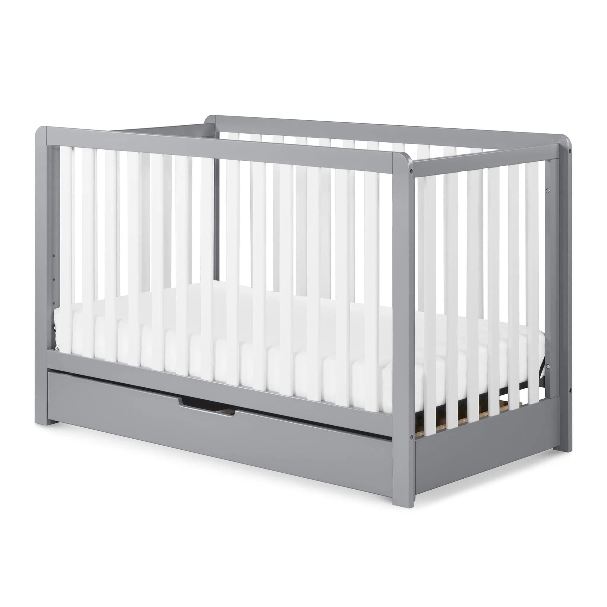 DaVinci Couchette Convertible 4-en-1 Colby avec Tiroir Gigogne - Gris  Blanc