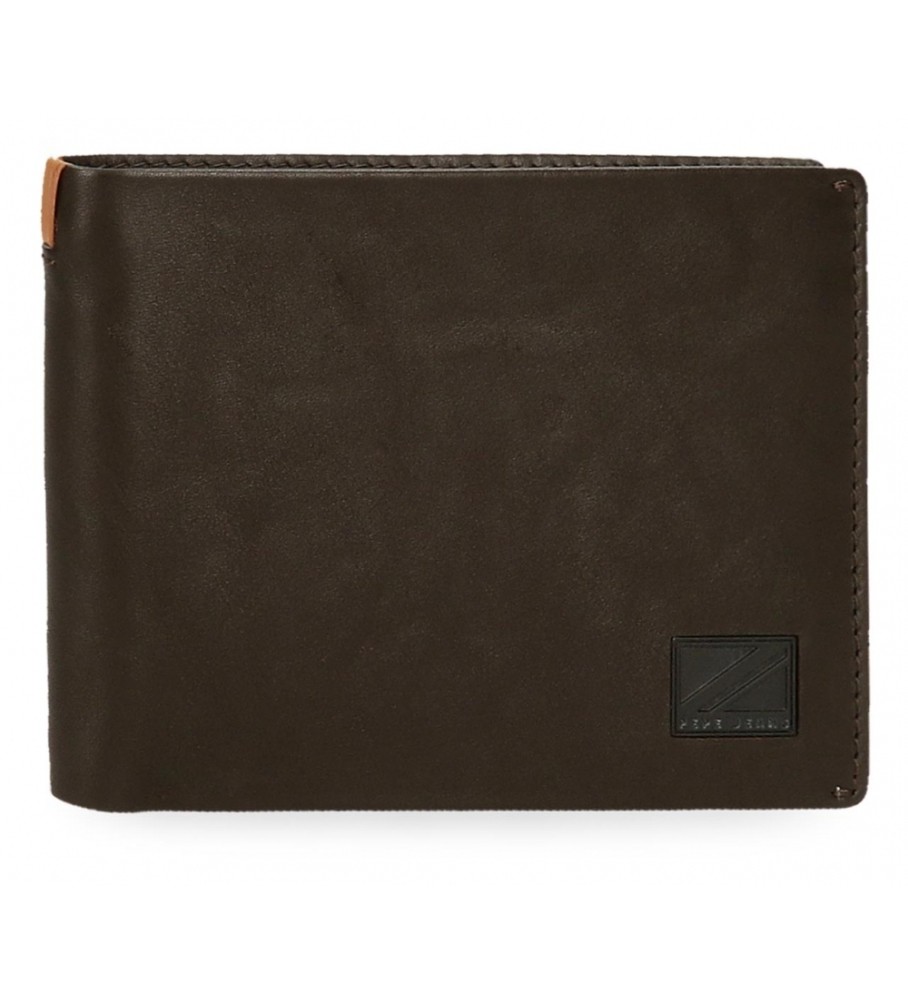 Carteira Pepe Jeans Marshal em couro marrom