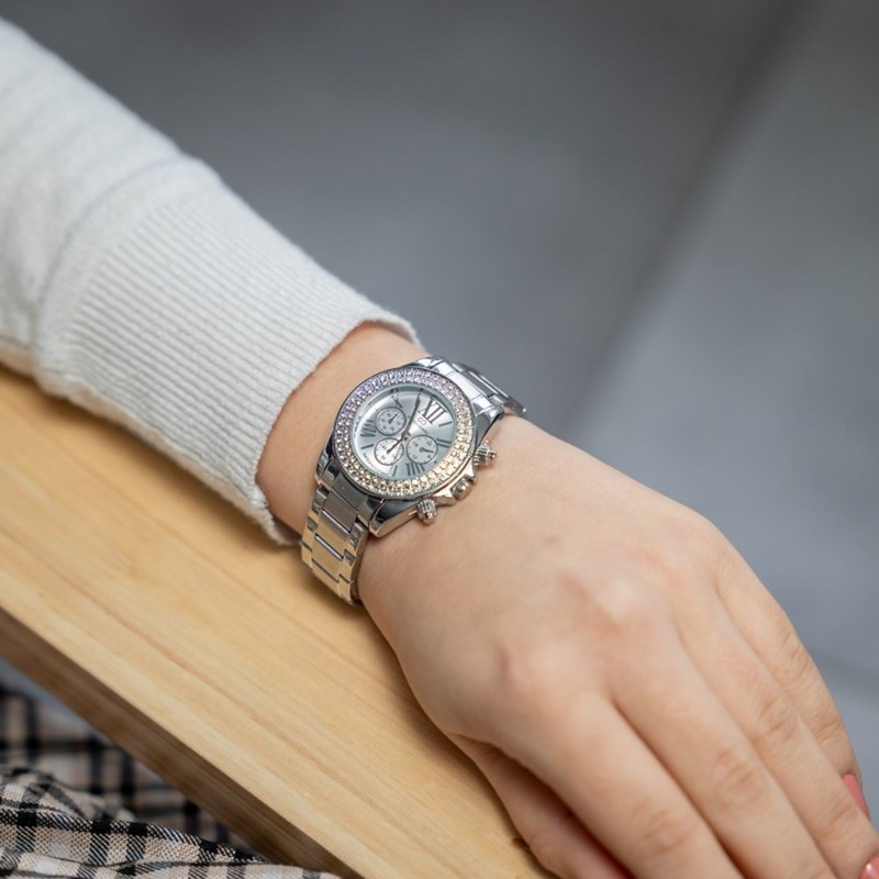Coffret avec Montre Femme Acier Strass GIORGIO