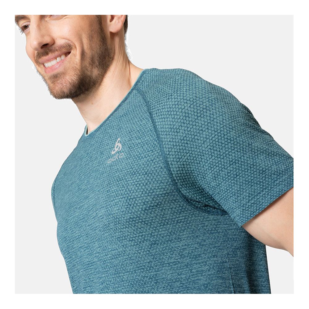 Odlo ESSENTIAL SEAMLESS - Maillot Homme saxony blue melange