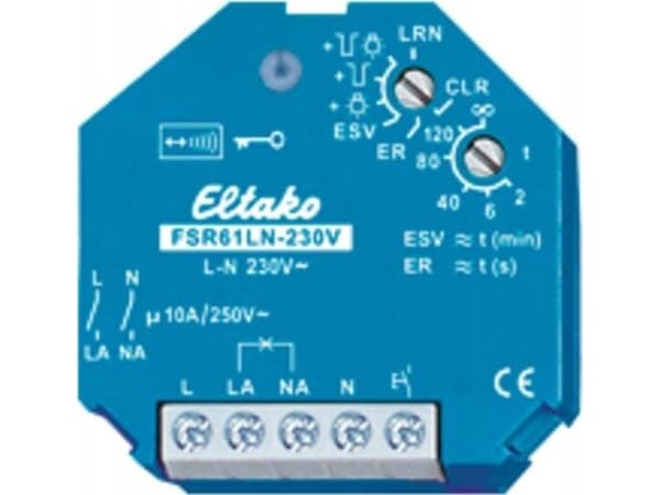 Eltako FSR61LN-230V radioaktuator innfelt brytereffekt (maks.) 2000 W rekkevidde maks. (i åpent felt) 30 m (30200331)