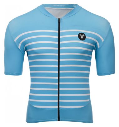 Maillot Manches Courtes LeBram Ventoux Bleu Ciel Coupe Ajustée