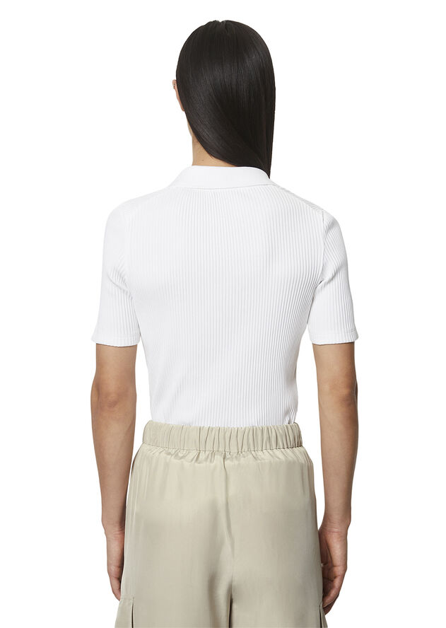 Marc O’Polo Polo shirt, short sleeve, flatknit White