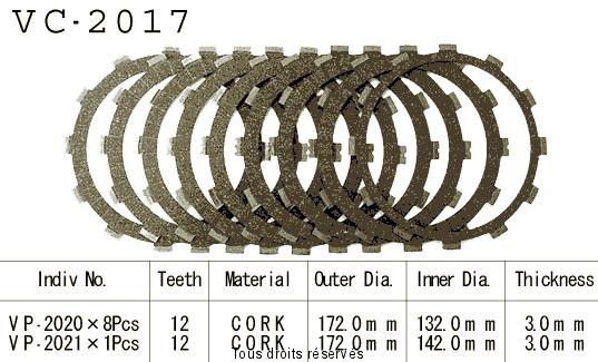 Kyoto - Disques garnis d'embrayage VC2017