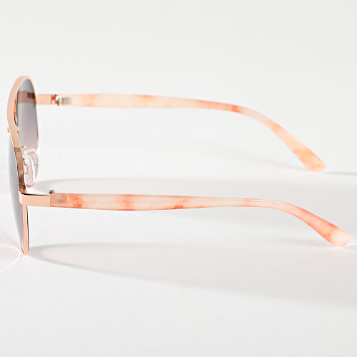 Lunettes De Soleil Doré Rose Dégradé