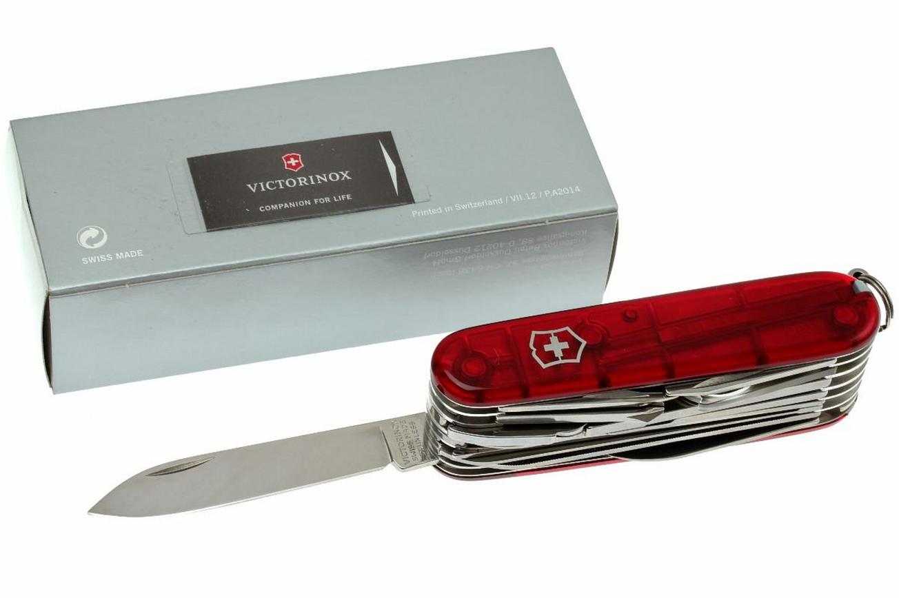 Victorinox SwissChamp transparant rood 1.6795.T Zwitsers zakmes
