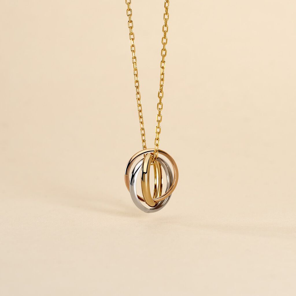 Pendentif Ferdinanda Entrelace Or Tricolore