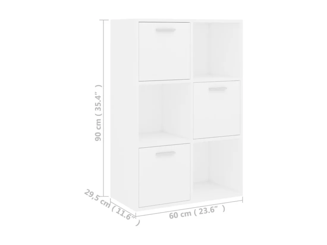 Armoire de rangement Blanc 60x29,5x90 cm Bois d'ingénierie